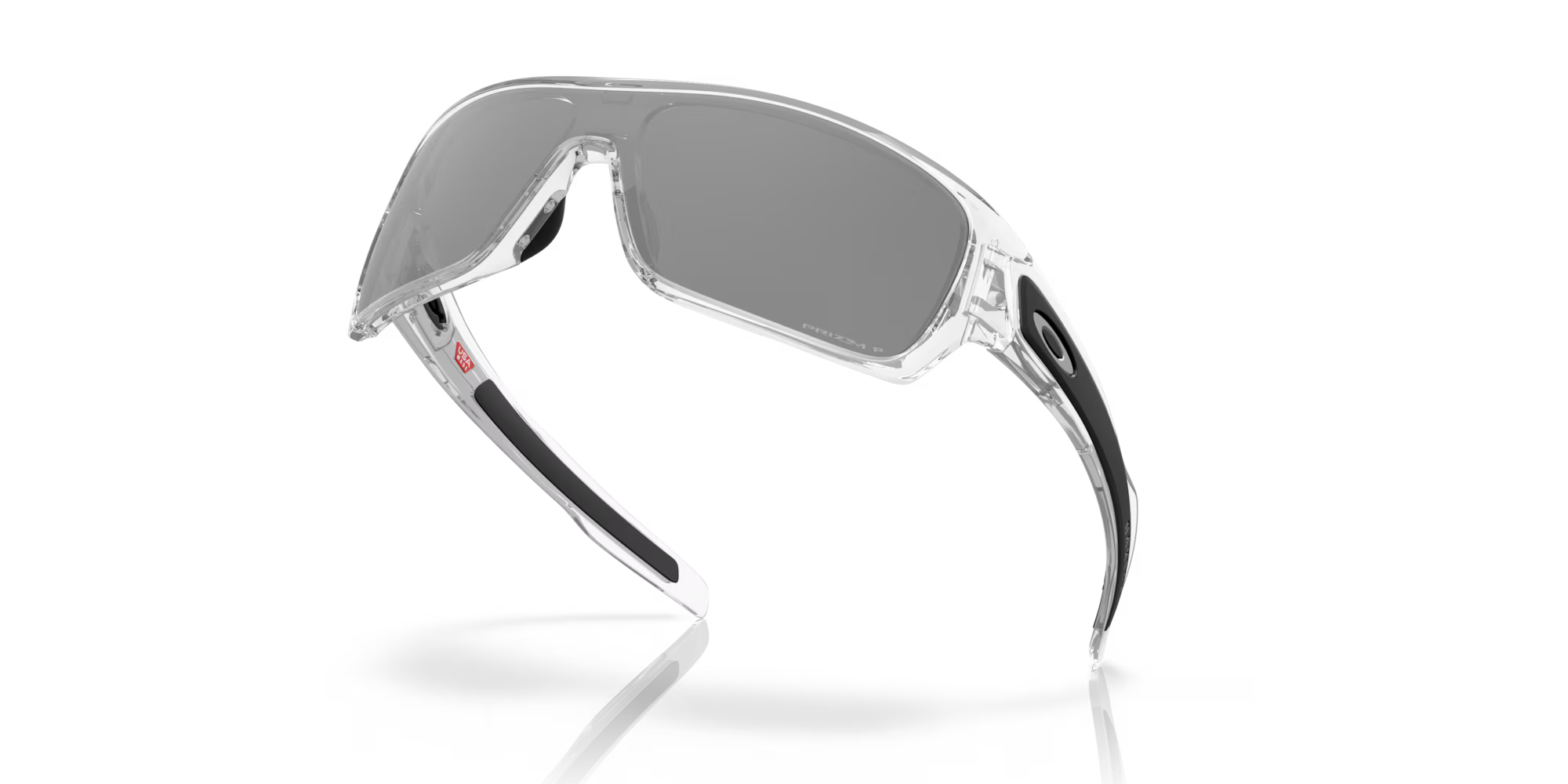 Oakley Turbine Rotor Polished Clear w/ PRIZM Black Iridium Polarized