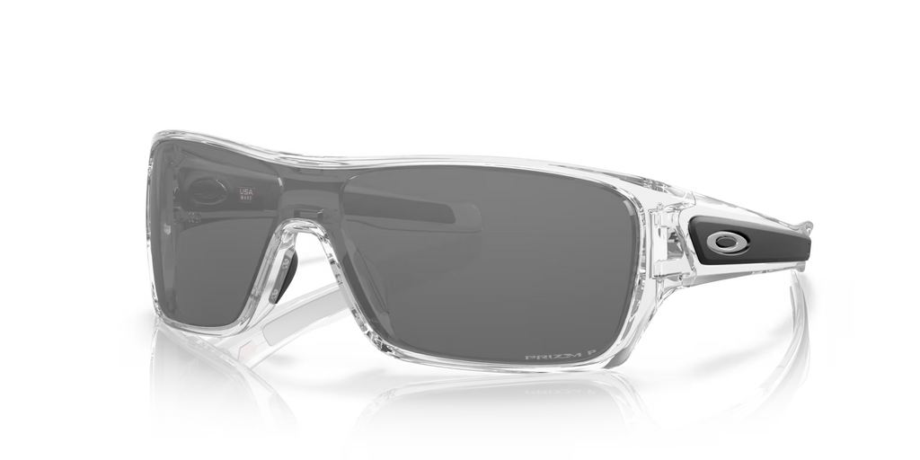 Oakley Turbine Rotor Polished Clear w/ PRIZM Black Iridium Polarized