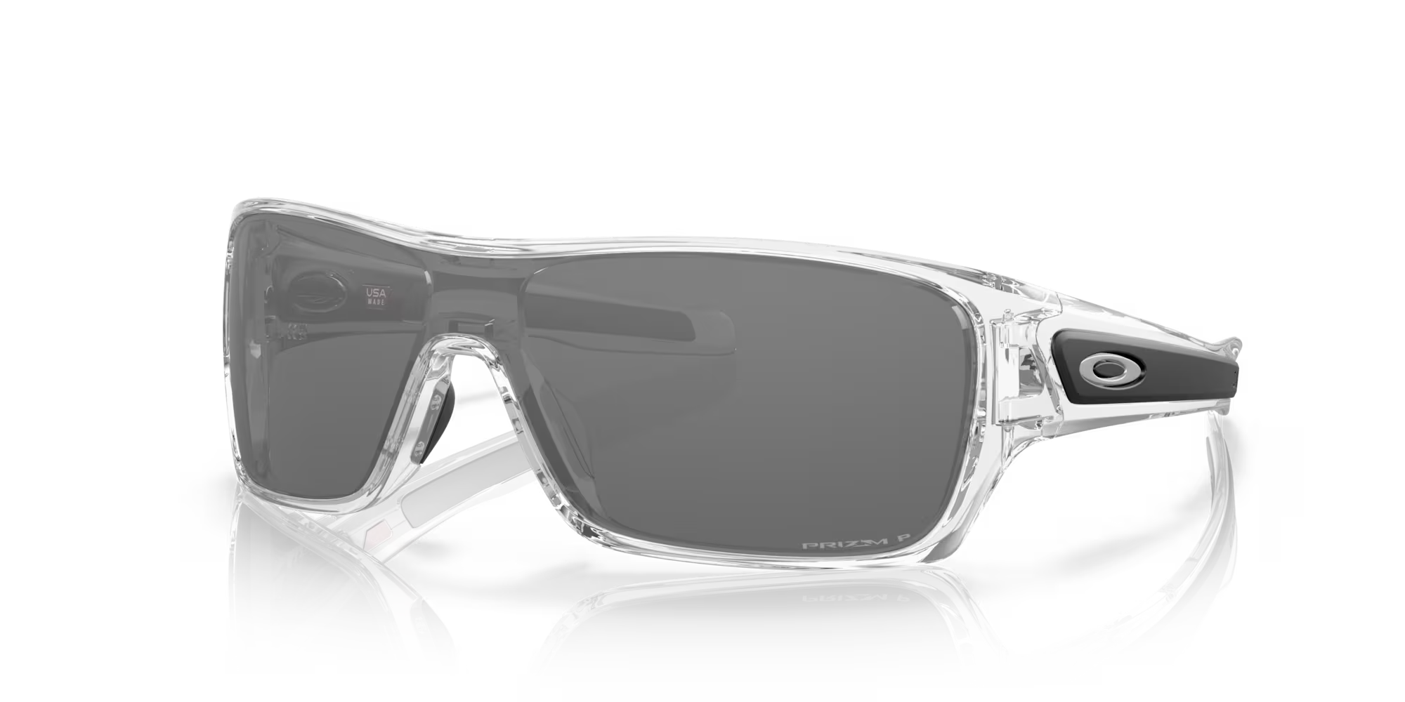 Oakley Turbine Rotor Polished Clear w/ PRIZM Black Iridium Polarized