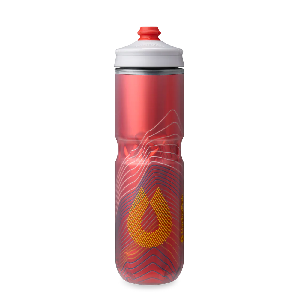 Hydrapak Polar Surge Ascent Insulated Water Bottle - 24oz, Red