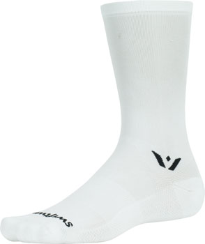 Swiftwick Aspire Crew Socks - 7", White