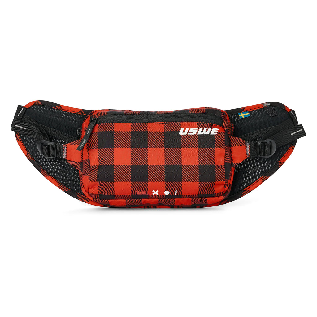 USWE Waist 2 Hip Pack Flannel Black/Red