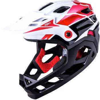 Maya Full Face Child Race Gls  Wht/Red/Blk