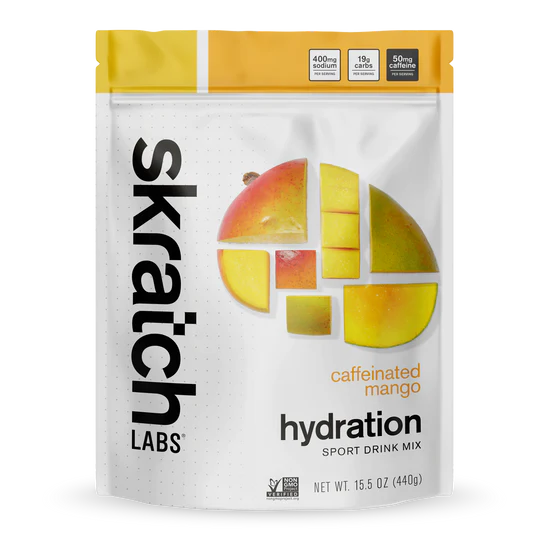 Skratch Hydration Mango Caffeinated 20 Serving Bag