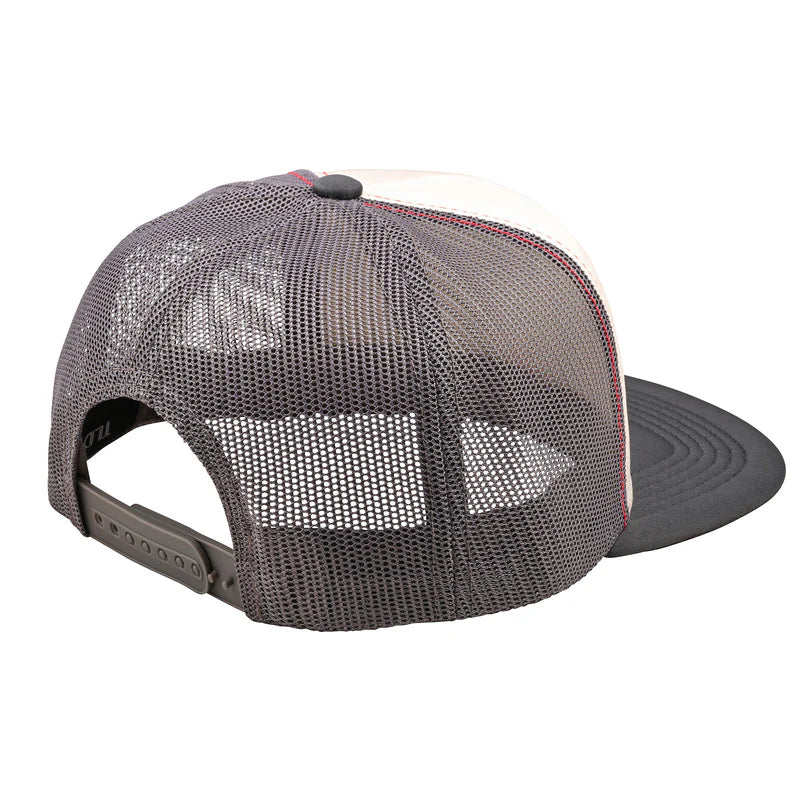 TRUCKER SNAPBACK; PEACE OUT VINTAGE WHITE / CARBON OSFA
